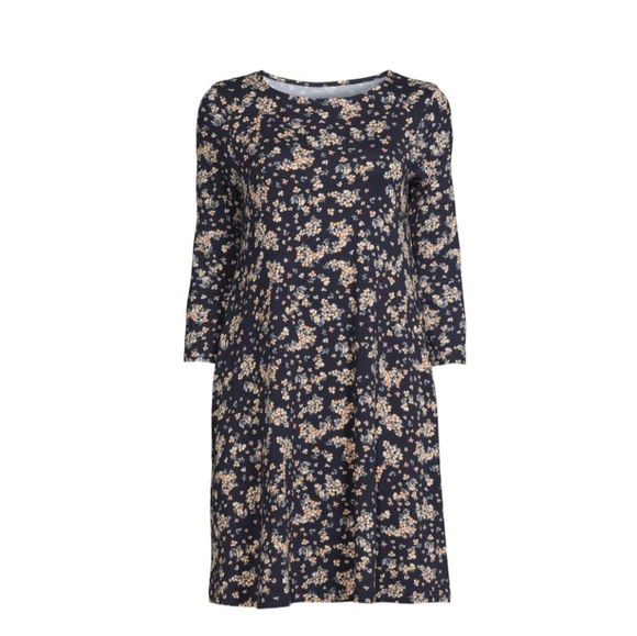 New With tags blue floral tunic dress with pockets - Picture 2 of 3